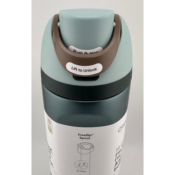 Owala HOLIDAY EDITION 24 oz FreeSip Water Bottle, METALLIC WINTERGREEN GREEN - Picture 5 of 7